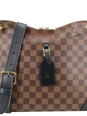 Louis Vuitton  Odeon NM MM Damier Ebene Tote Shoulder Bag Brown